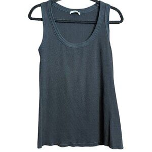 Women's Zara Basic Black Tank Top, Ribbed. Medium.